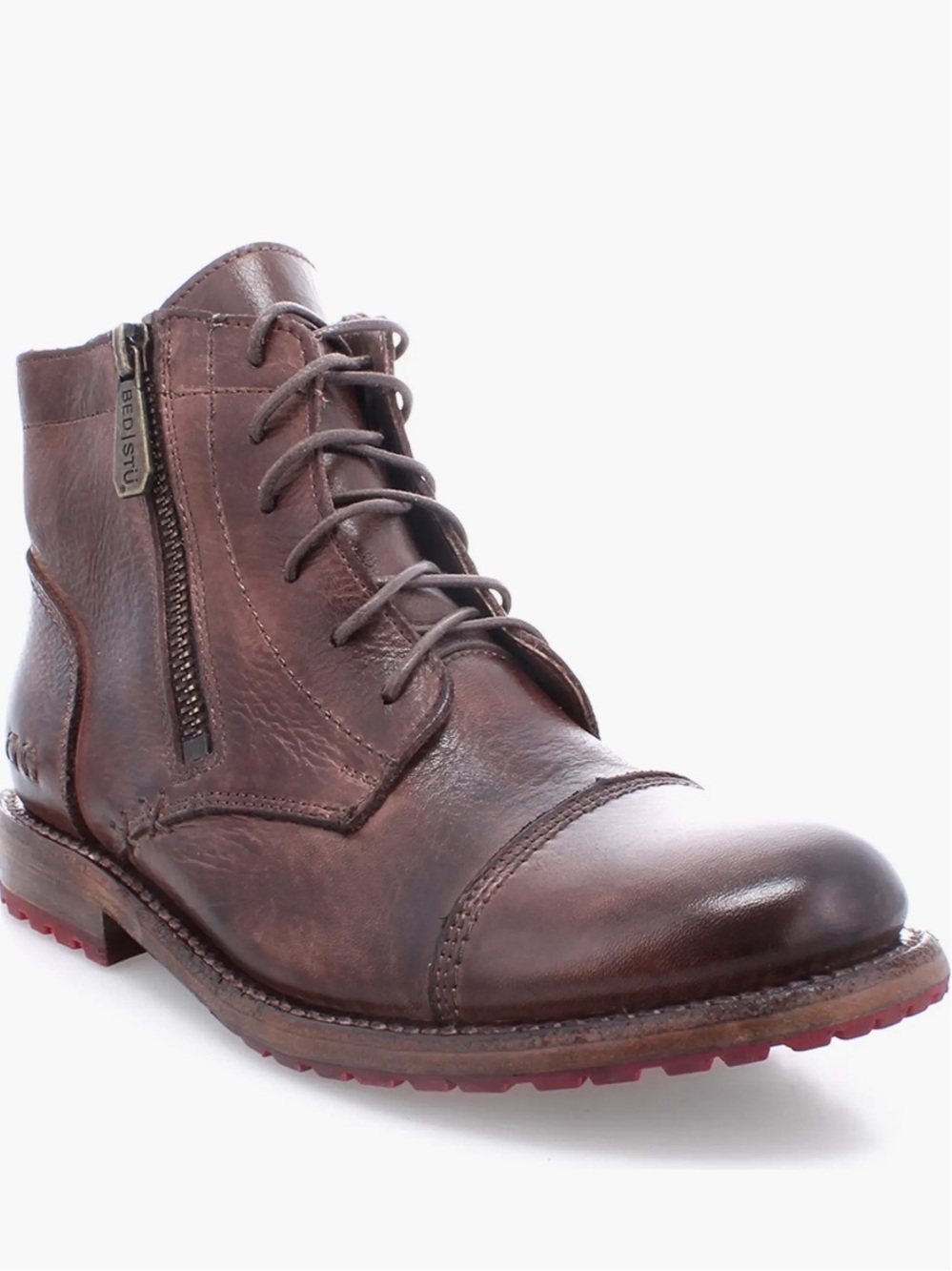 BED|STU Bonnie Zip Bootie - Teak Rustic